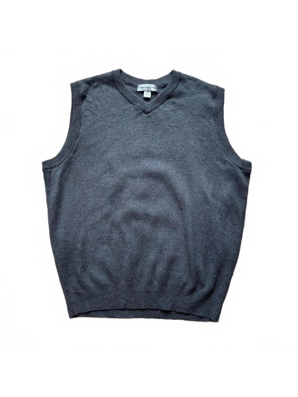 Vintage Cypress Links Charcoal Gray Sweater Vest - Size Medium